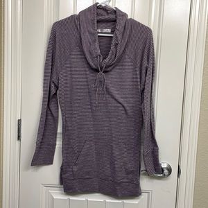 GKLA Funnel Neck Long Sweatshirt purple size medium